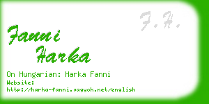fanni harka business card